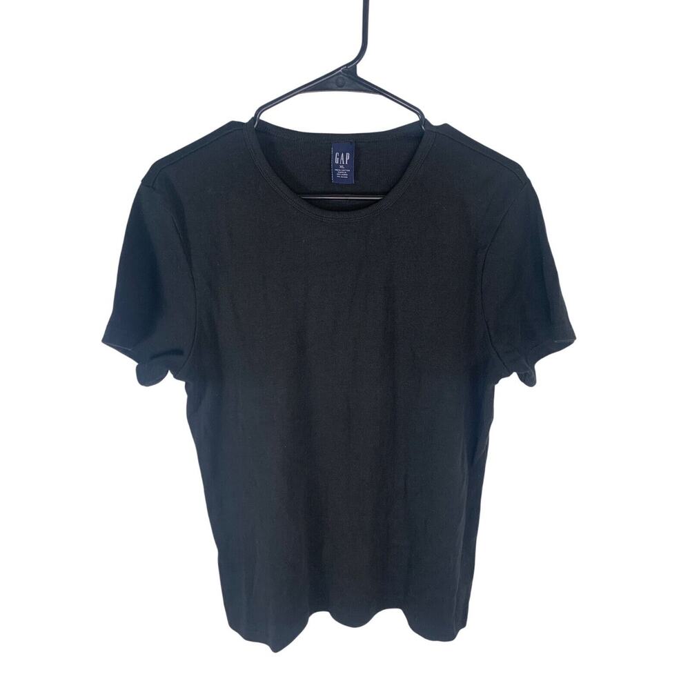 Gap Mens Black Short Sleeve T-Shirt XL 100% Cotton